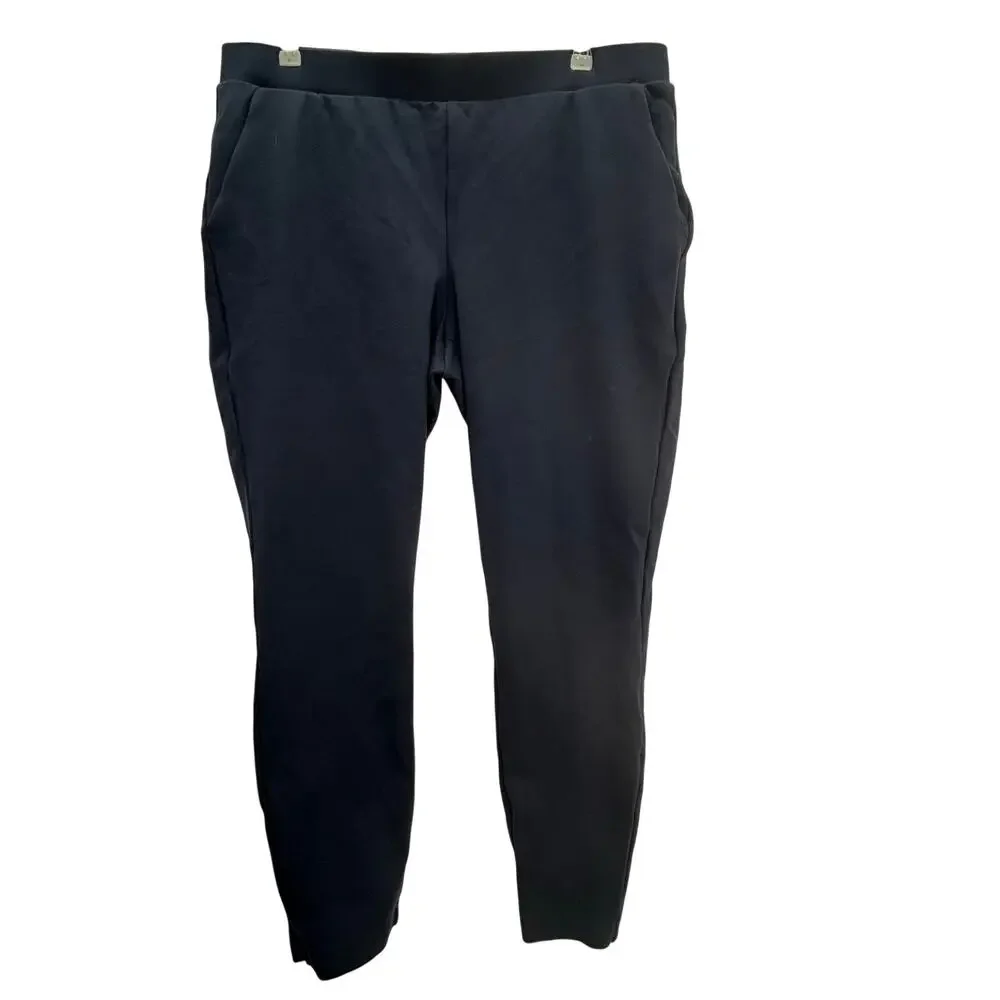 Universal Standard navy blue pull on pants cropped comfort medium 2X